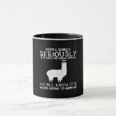 Llama Gift | Die Menschen sollten ernsthaft Tasse (Zentrum)