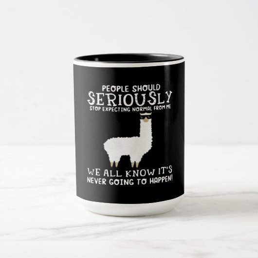 Llama Gift | Die Menschen sollten ernsthaft Tasse (Zentrum)