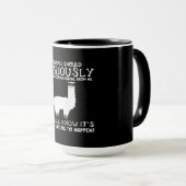 Llama Gift | Die Menschen sollten ernsthaft Tasse (VorderseiteRechts)