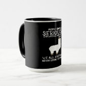 Llama Gift | Die Menschen sollten ernsthaft Tasse (Vorderseite Links)