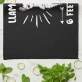 Llama Gift Funny Llama Stay 6 Feet Away Tee Geschirrtuch (Gefaltet)