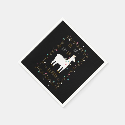 Llama Gift | Llama Sing Funny Serviette (Ecke)