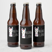 Llama Gift | Mama Llama Bierflaschenetikett (Flaschen)