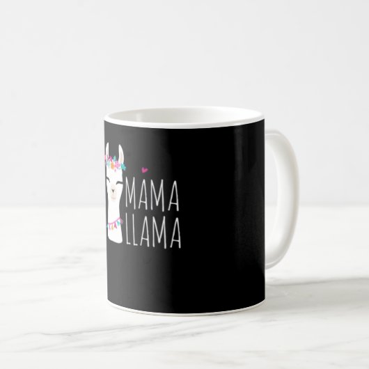 Llama Gift | Mama Llama Kaffeetasse (VorderseiteRechts)