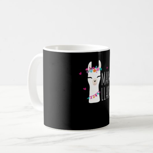 Llama Gift | Mama Llama Kaffeetasse (Vorderseite Links)