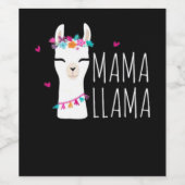 Llama Gift | Mama Llama Weinetikett (Einzelnes Label)