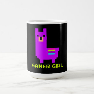 Llama Gift | Niedlich Alpaca Llama Gamer Girl 8-Bi Kaffeetasse