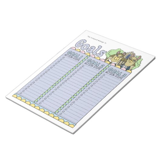 Llama Goal Planner für benutzerdefinierten Notepad Notizblock (angewinkelt)