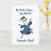Llama Graduation Card Karte (Gelbe Blume)