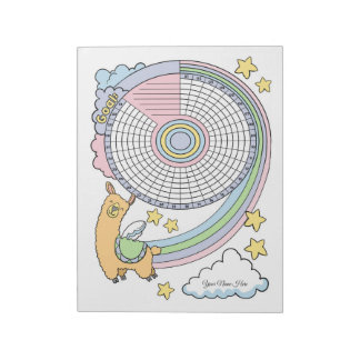 Llama Habit Tracker Custom Notepad Notizblock