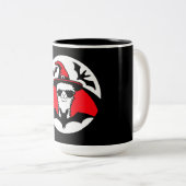 Llama Halloween Witch Hat Bats Cool Animal Party Zweifarbige Tasse (VorderseiteRechts)