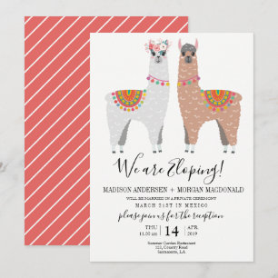 Llama Hochzeitsempfangs-Einladung Einladung