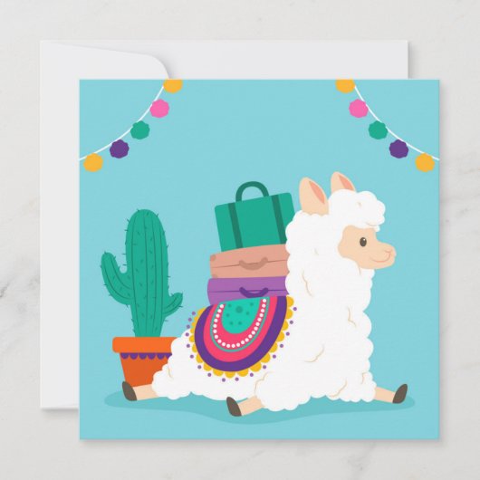 Llama Holiday Card Feiertagskarte (Vorderseite)