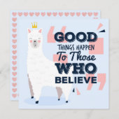 Llama Holiday Card Feiertagskarte (Vorne/Hinten)