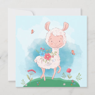 Llama Holiday Card Feiertagskarte