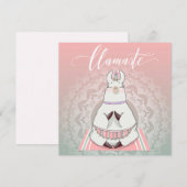 Llama Holiday Card Feiertagskarte (Vorne/Hinten)