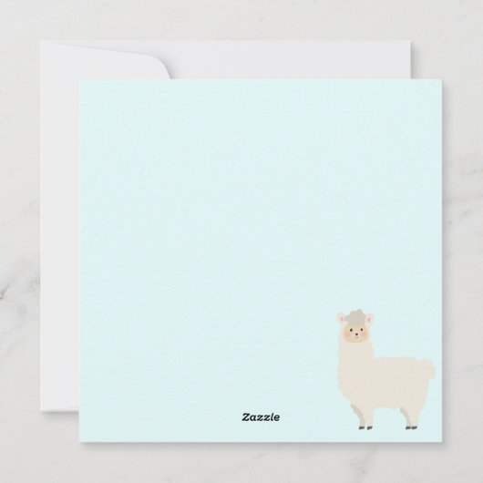Llama Holiday Card Feiertagskarte (Rückseite)