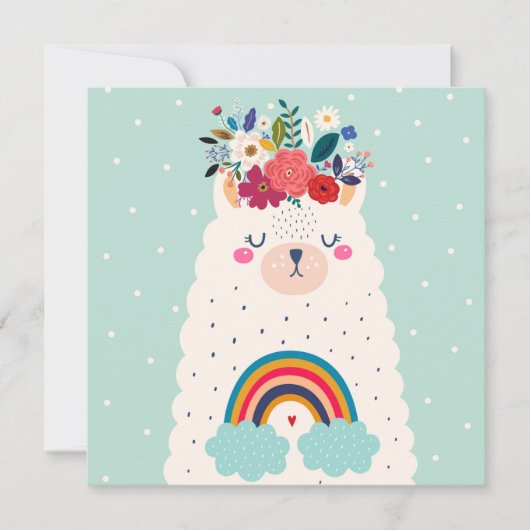 Llama Holiday Card Feiertagskarte (Vorderseite)