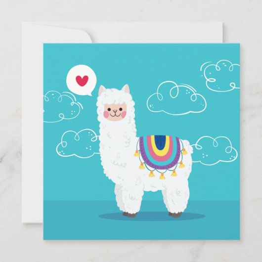 Llama Holiday Card Feiertagskarte (Vorderseite)