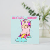 Llama Holiday Card Feiertagskarte (Stehend Vorderseite)