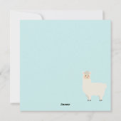 Llama Holiday Card Feiertagskarte (Rückseite)