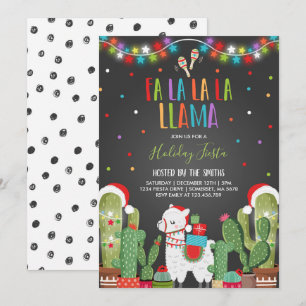 Llama Holiday Party Einladung Llama Weihnachts-Par