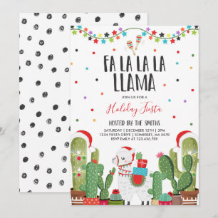 Llama Holiday Party Einladung Llama Weihnachts-Par