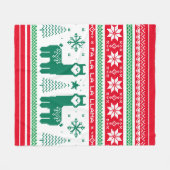 Llama Holiday Ugly Sweater Fleecedecke (Vorderseite (Horizontal))