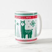 Llama Holiday Ugly Sweater Kaffeetasse (VorderseiteRechts)