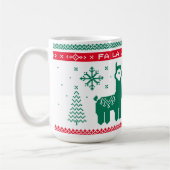 Llama Holiday Ugly Sweater Kaffeetasse (Links)