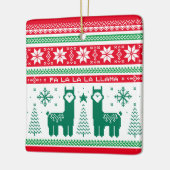 Llama Holiday Ugly Sweater Keramikornament (Links)