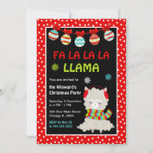 Llama Holiday Weihnachts-Party Einladung (Vorderseite)