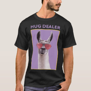 Llama Hug Dealer Spaß Pun Adult Graphic T-Shirt