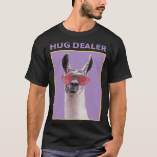 Llama Hug Dealer Spaß Pun Adult Graphic T-Shirt