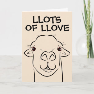 LLAMA I LIEBE DU GREETKARTEN KARTE