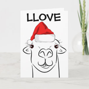 LLAMA ICH LIEBE DICH WEIHNACHTSGRUßKARTEN KARTE
