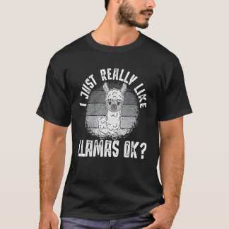 Llama Ich mag Llamas Ok Animal 2 T-Shirt