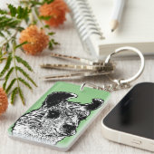 Llama Illustration | PERSONALISIERT Schlüsselanhänger (Vorderseite rechts)