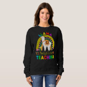 Llama immer Liebe Lehrer Rainbow Penci Sweatshirt (Vorne ganz)