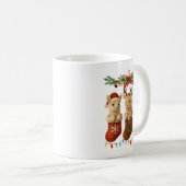 Llama In Christmas Socks Lights Llama Xmas Kaffeetasse (VorderseiteRechts)