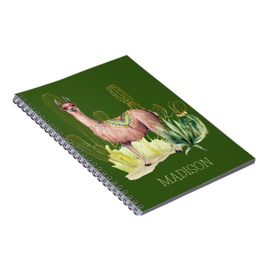 Llama in Desert Notizblock (Rechte Seite)