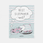 Llama in Pajamas Party Sleepover Fleecedecke (Vorderseite)