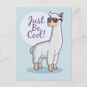 Llama ist cool postkarte