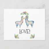 Llama ist in Liebe Postkarte (Vorderseite)