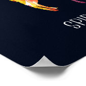 Llama ist mein Geiststier. Funny Niedlich Watercol Poster (Ecke)