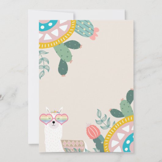 Llama jede Veranstaltung Einladung (Rückseite)