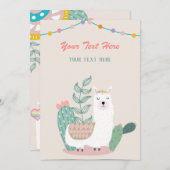 Llama jede Veranstaltung Einladung (Vorne/Hinten)