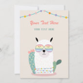 Llama jede Veranstaltung Einladung (Vorderseite)