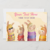 Llama jede Veranstaltung Einladung (Vorderseite)