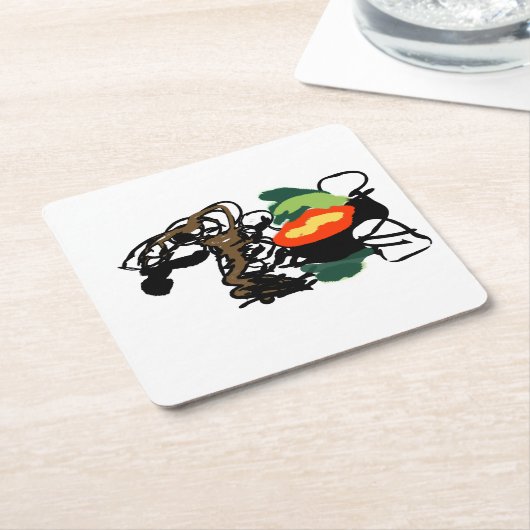 Llama joy rechteckiger pappuntersetzer (angewinkelt)